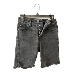 Free People We The Free Black Denim Cutoff Shorts Women’s 26 Button Fly